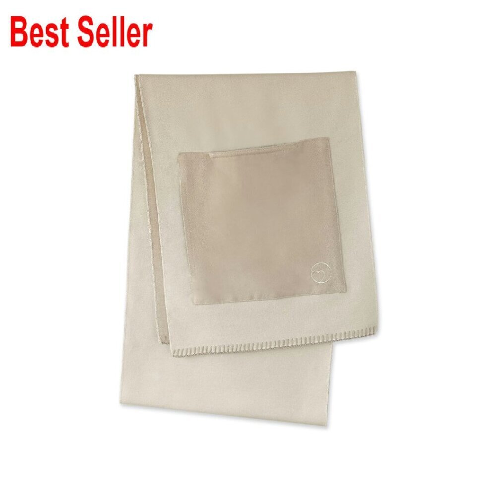 Soft Cashmere Feel Scarf with Pockets and Sewn-in Mittens Touchscreen Compatible